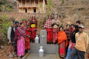 A community water tap in Nepal