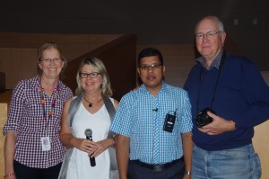 (L to R) Mary Hunter, Susan Duncan , Suresh Shrestha, Dave Denbigh ~ during Suresh' presentation to the TRU nursing students in September 2015. 