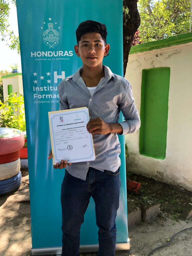 Ronald Emanuel Guevara Maldonado on completion of his training.